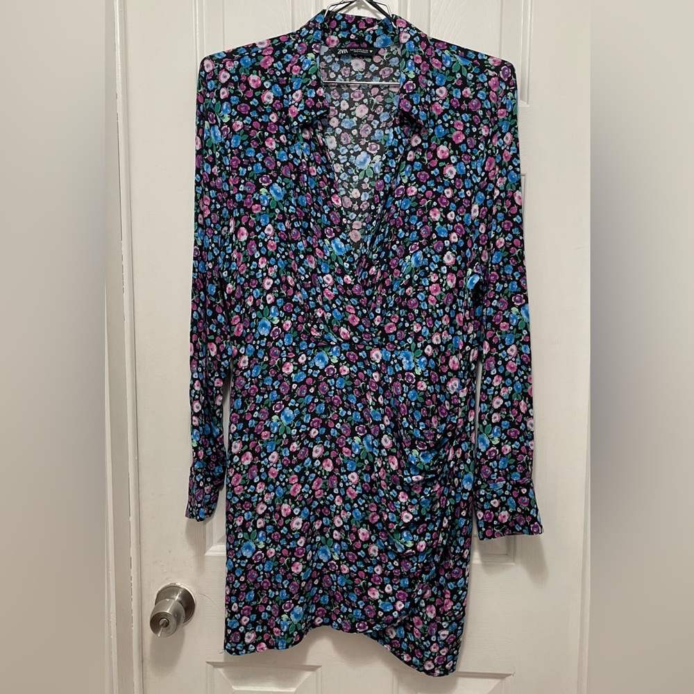 Zara Multicolor Floral Pattern Top
